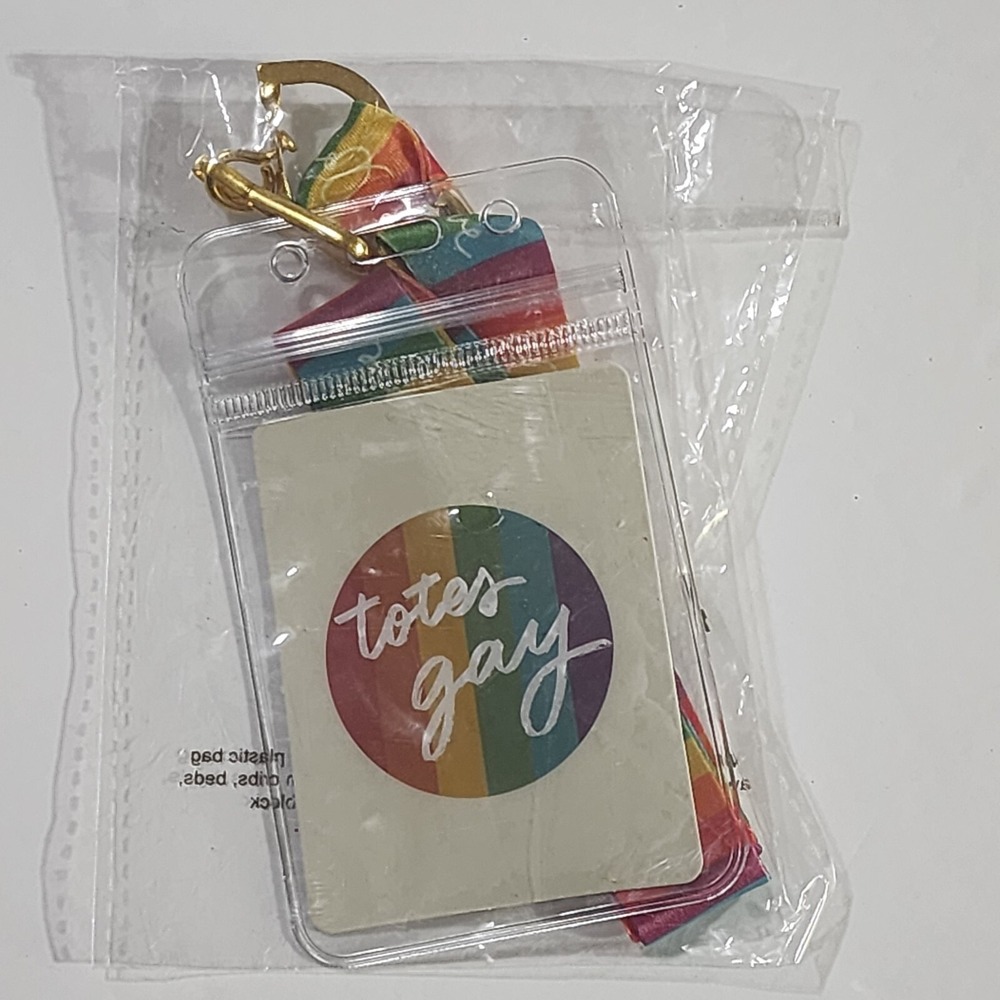 Ink Meets Paper Totes Gay Rainbow ID Lanyard Gay Pride LGBTQ+ New